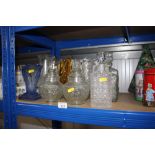 A quantity of various glassware to include amber g