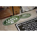 Two reproduction Land Rover plaques (216)