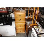 A pine bedside chest fitted two drawers together w