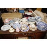 A large quantity of various plates and bowls to in