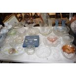 A large quantity of various table glassware