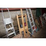 A large floor standing artist easel