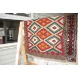 An approx 2'6" x 2'1" Maimana Kelim rug