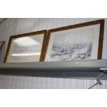 Two framed prints, one depicting Cromer and the ot
