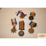 Five various WW1 medals