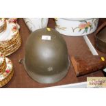 A US MI pattern steel helmet