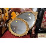 Two gilt framed mirrors