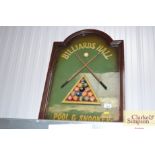 A Billiards Hall pool and snooker diorama picture