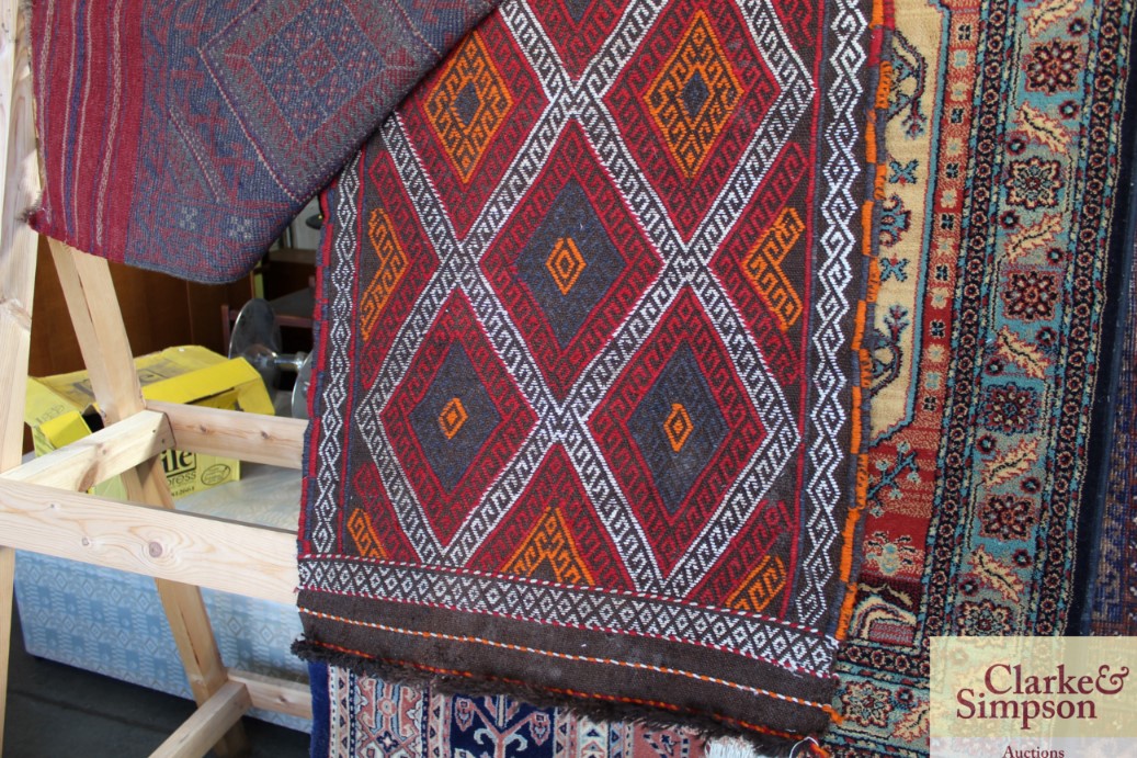 An approximate 9'6 x 2'2 old Sisley Kilim runner