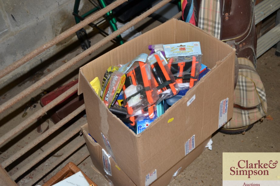 Two boxes of household cleaners