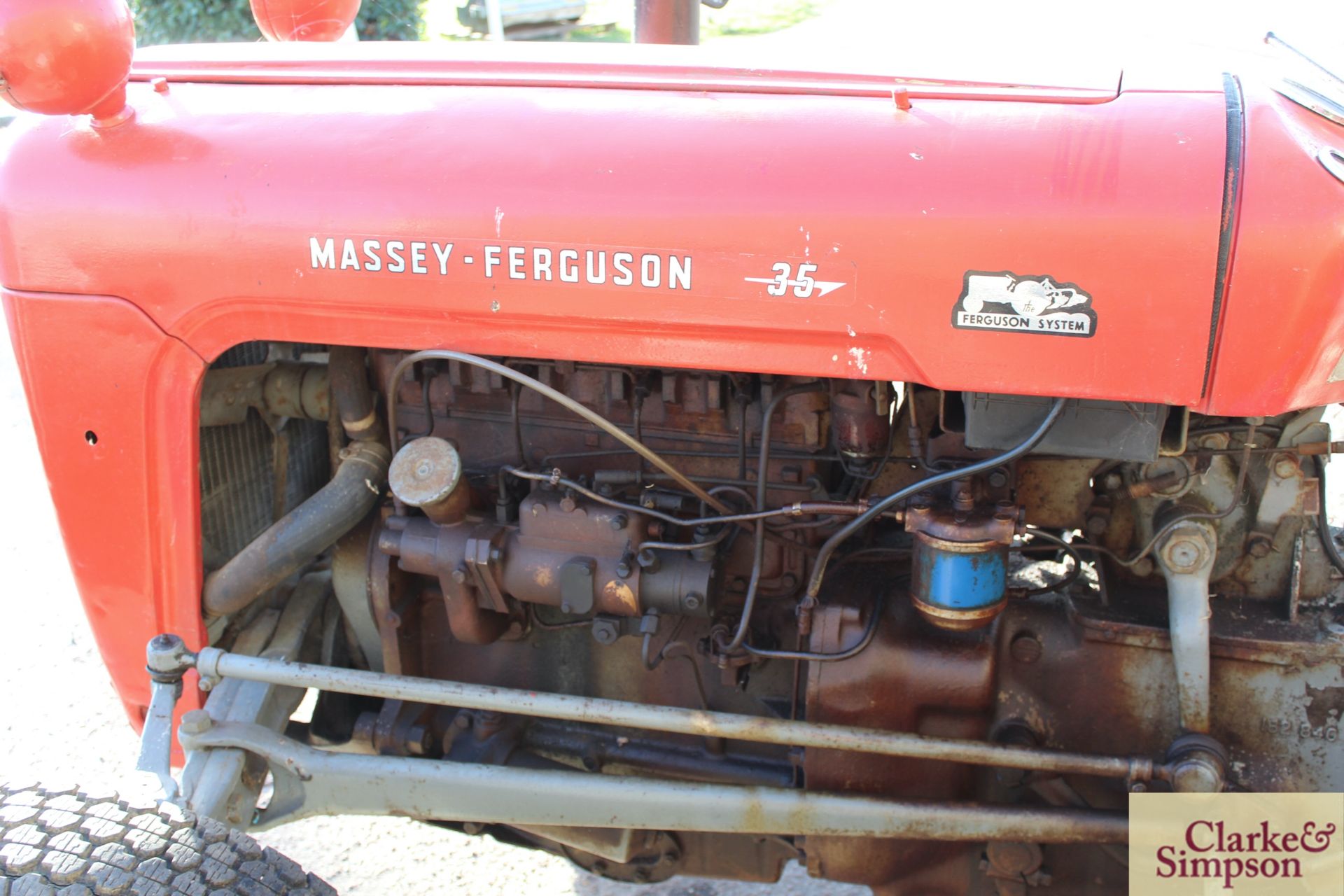 Massey Ferguson 35 23C 4cyl diesel 2WD tractor. Serial number SDM135235.1959. With dual clutch, pick - Image 18 of 23
