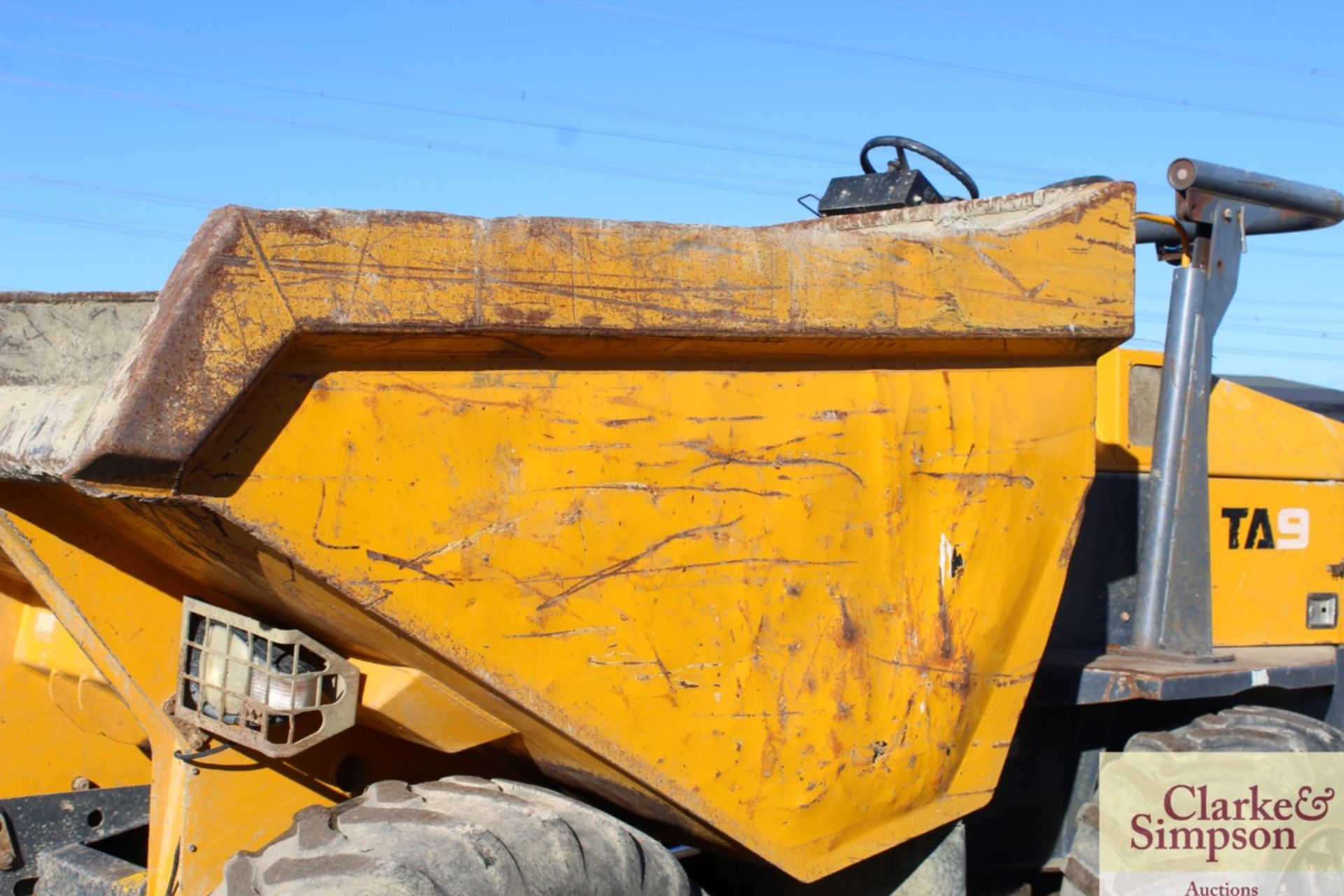 Terex TA9 9T 4WD dumper. 2011. Serial number SLBD1NP0EB5MV2514.500/60-22.5 wheels and tyres. V - Image 11 of 27