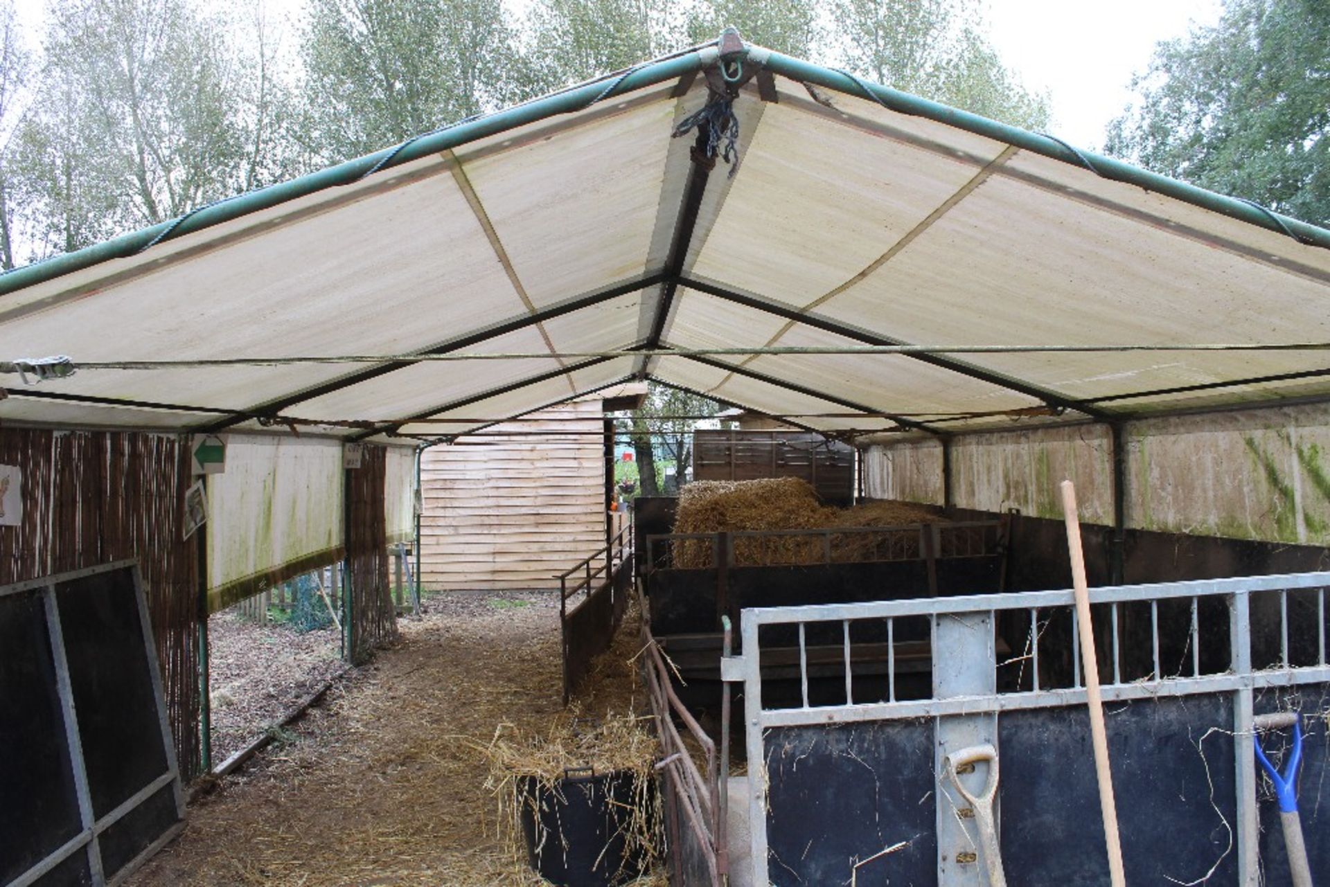 John Harvey Engineering 10m x 5m pig tent. 1.8m to - Image 2 of 6