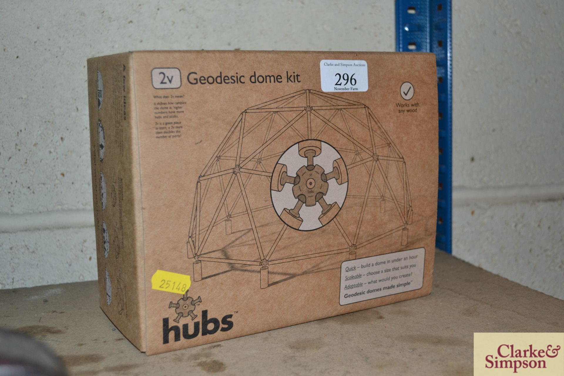 Unused Hubs geodesic dome kit. V
