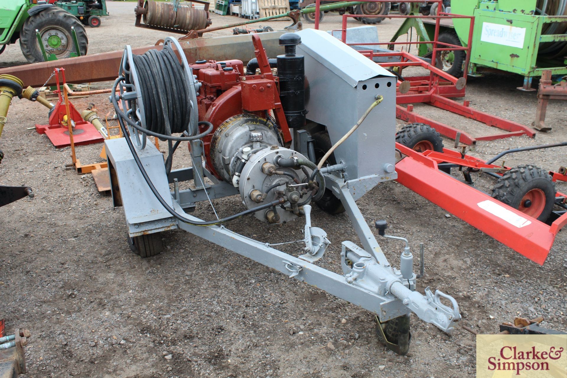 Harben fast tow high pressure drain jetter. With Lister diesel engine.