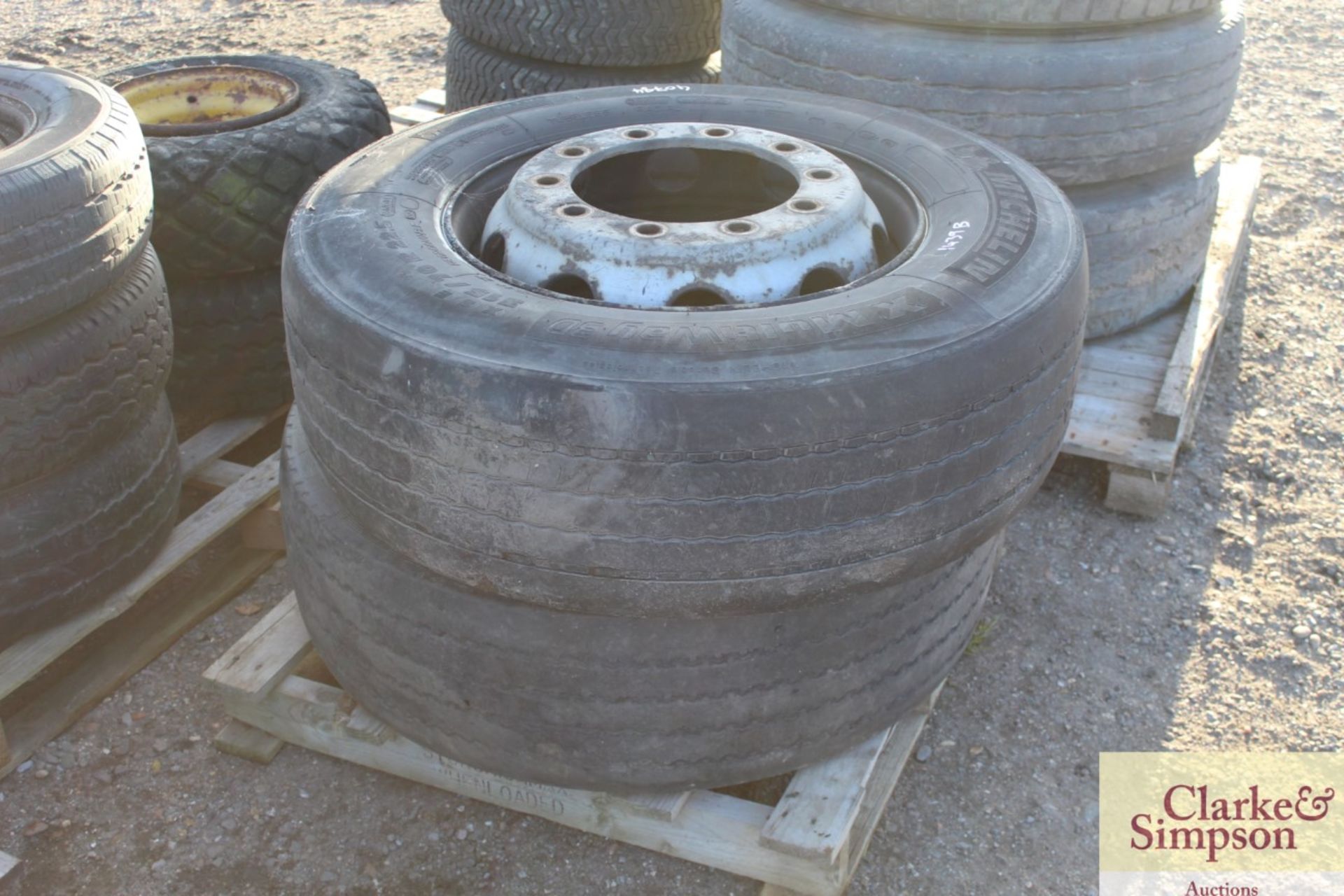 2x 315/70R22.5 10 stud wheels and tyres. - Image 2 of 2