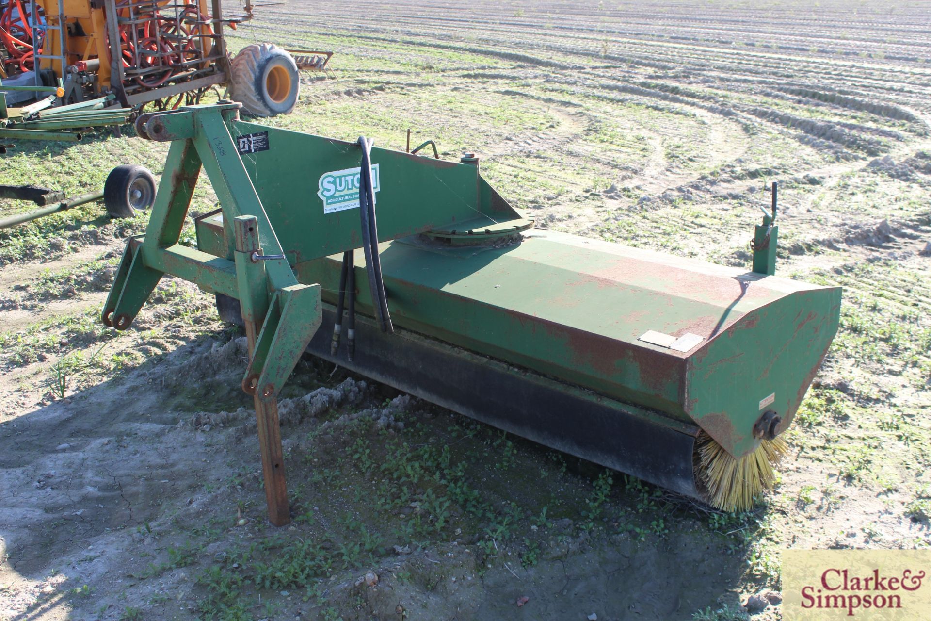**WITHDRAWN BY VENDOR**  Suton CH-8 linkage mounted hydraulic yard brush. 01/2001. Owned from new. V - Image 4 of 9