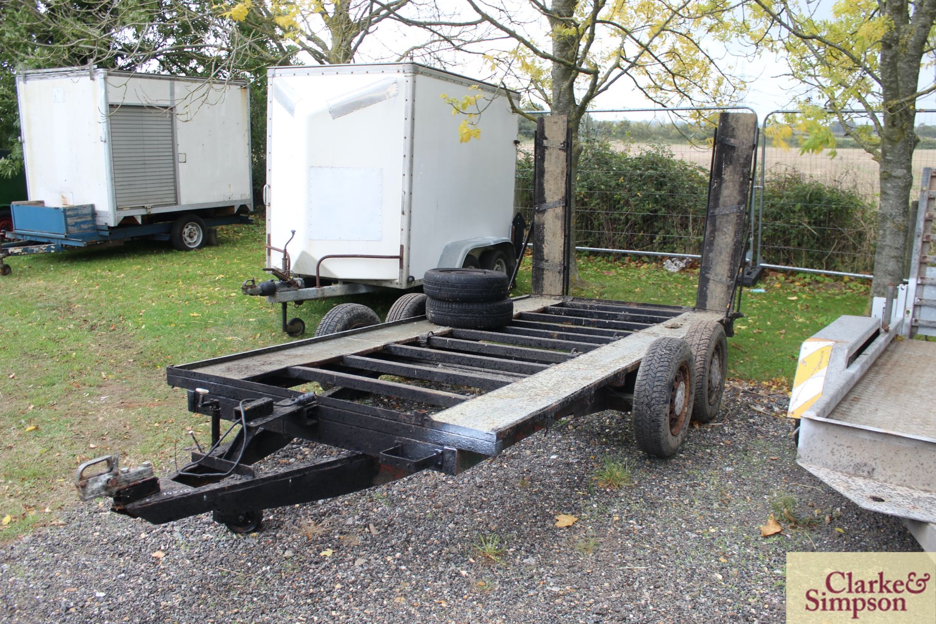 6ft x 12ft twin axle car transporter. - Image 2 of 12