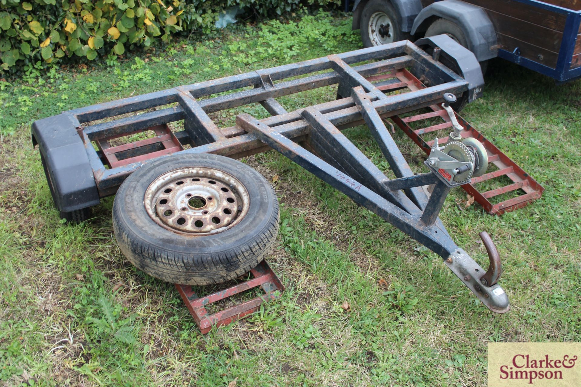 Single axle car transporter dolly.