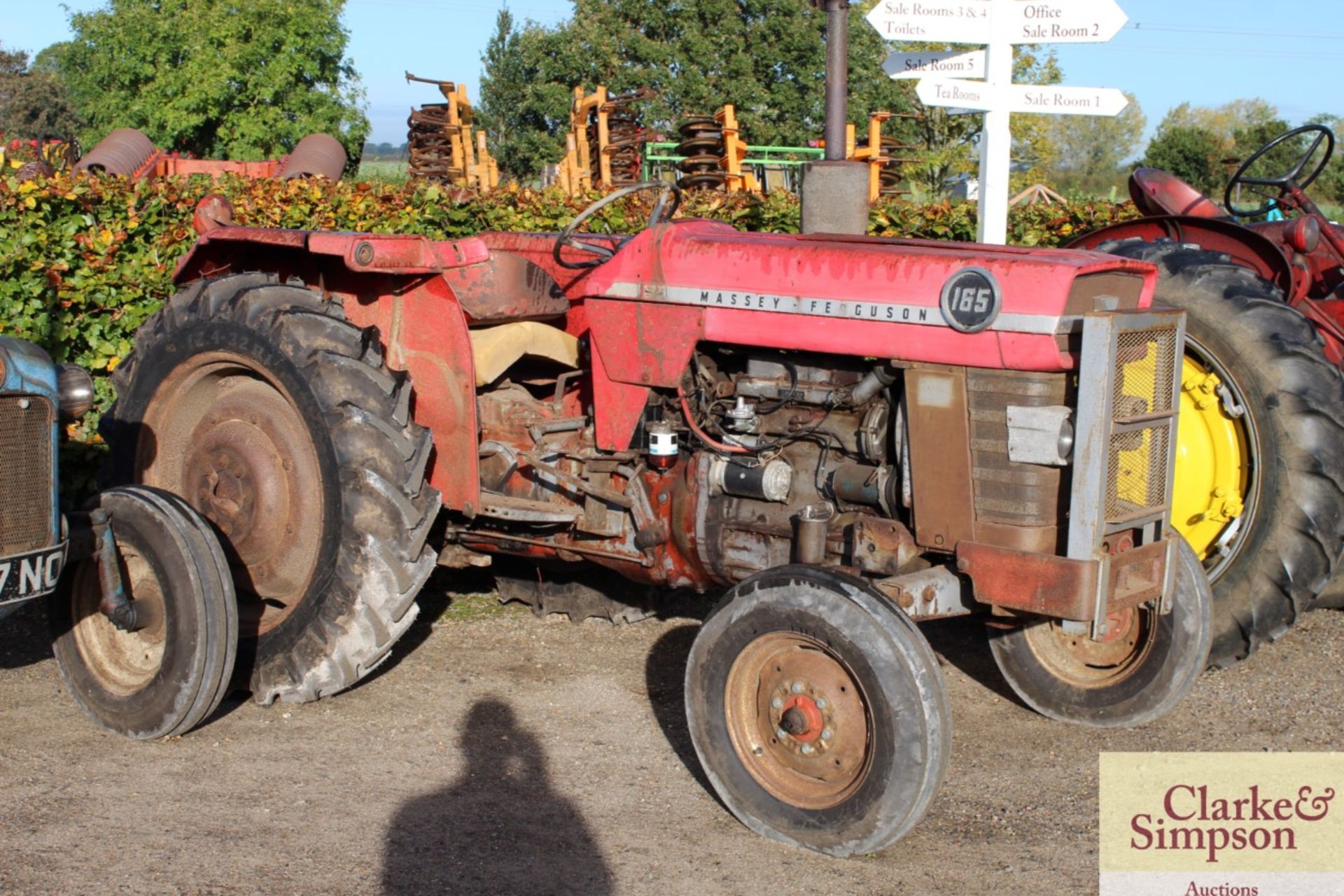 Massey Ferguson 165 2WD tractor. Serial number 545938. Registration WWC 107F. Date of first