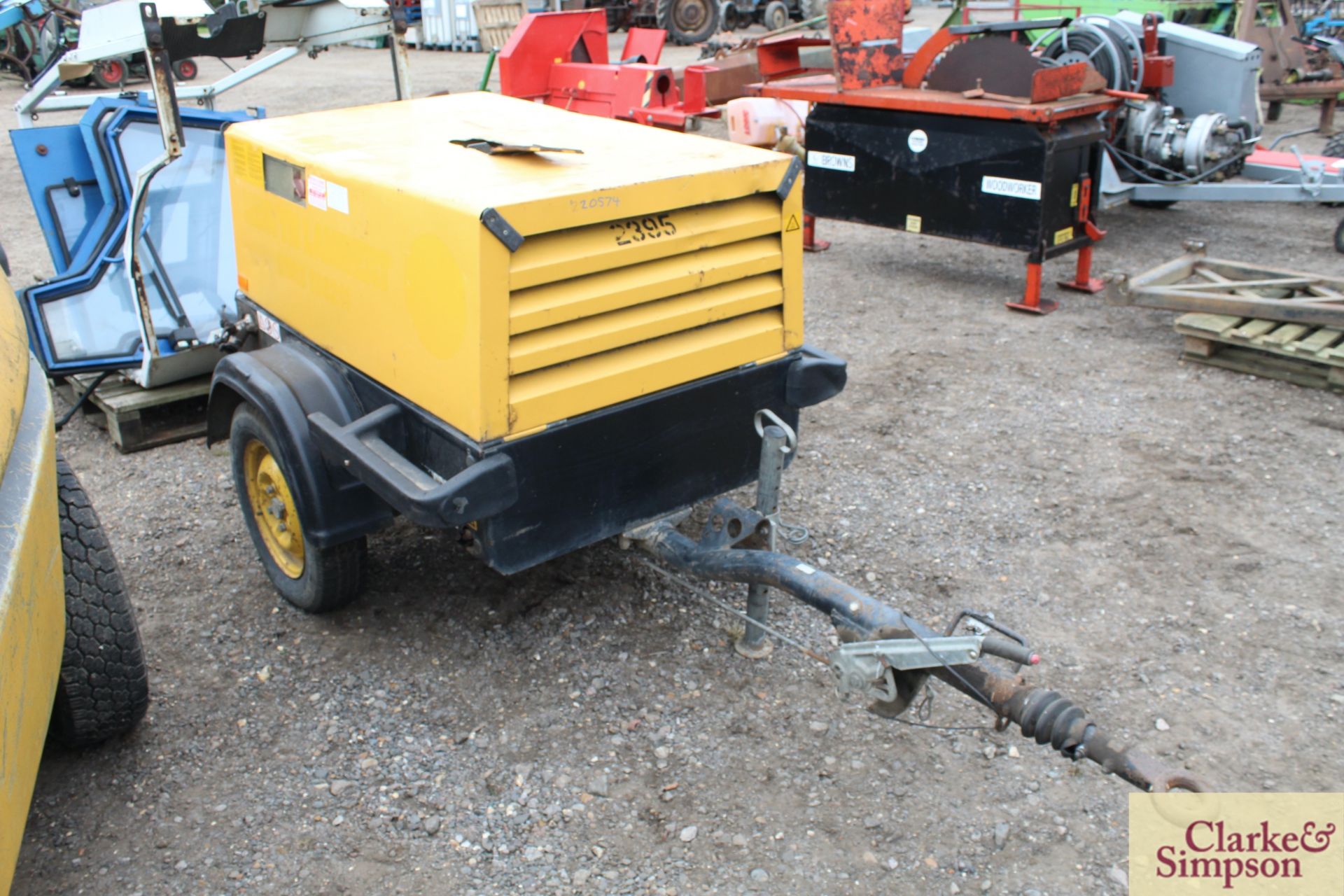 Atlas Copco twin tool road tow compressor. V