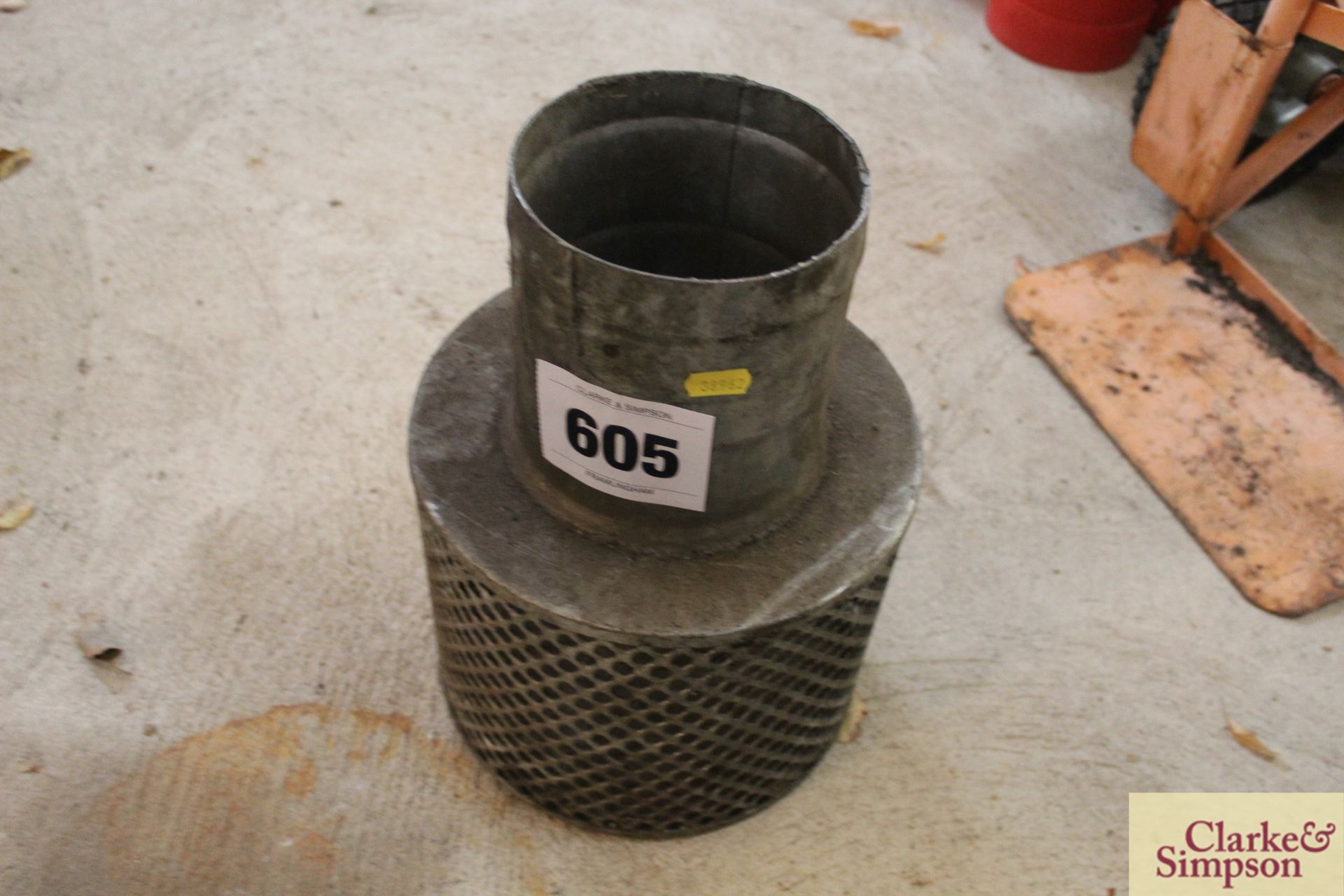 6in suction hose galvanised filter. V