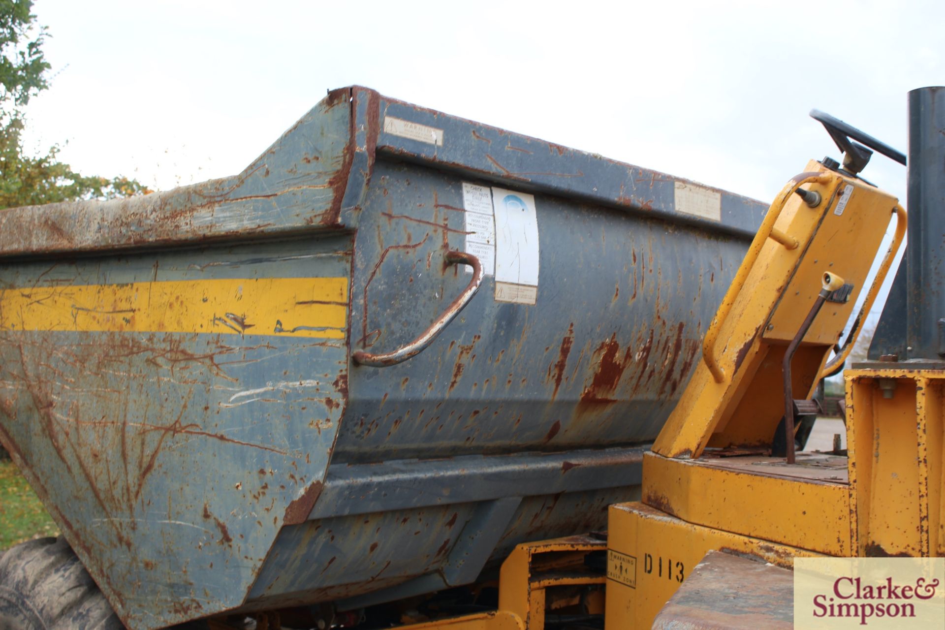 Barford 10T 4WD dumper. 2006. Serial number SK10250SYJT1130. 500/60R25 wheels and tyres. V - Image 18 of 26