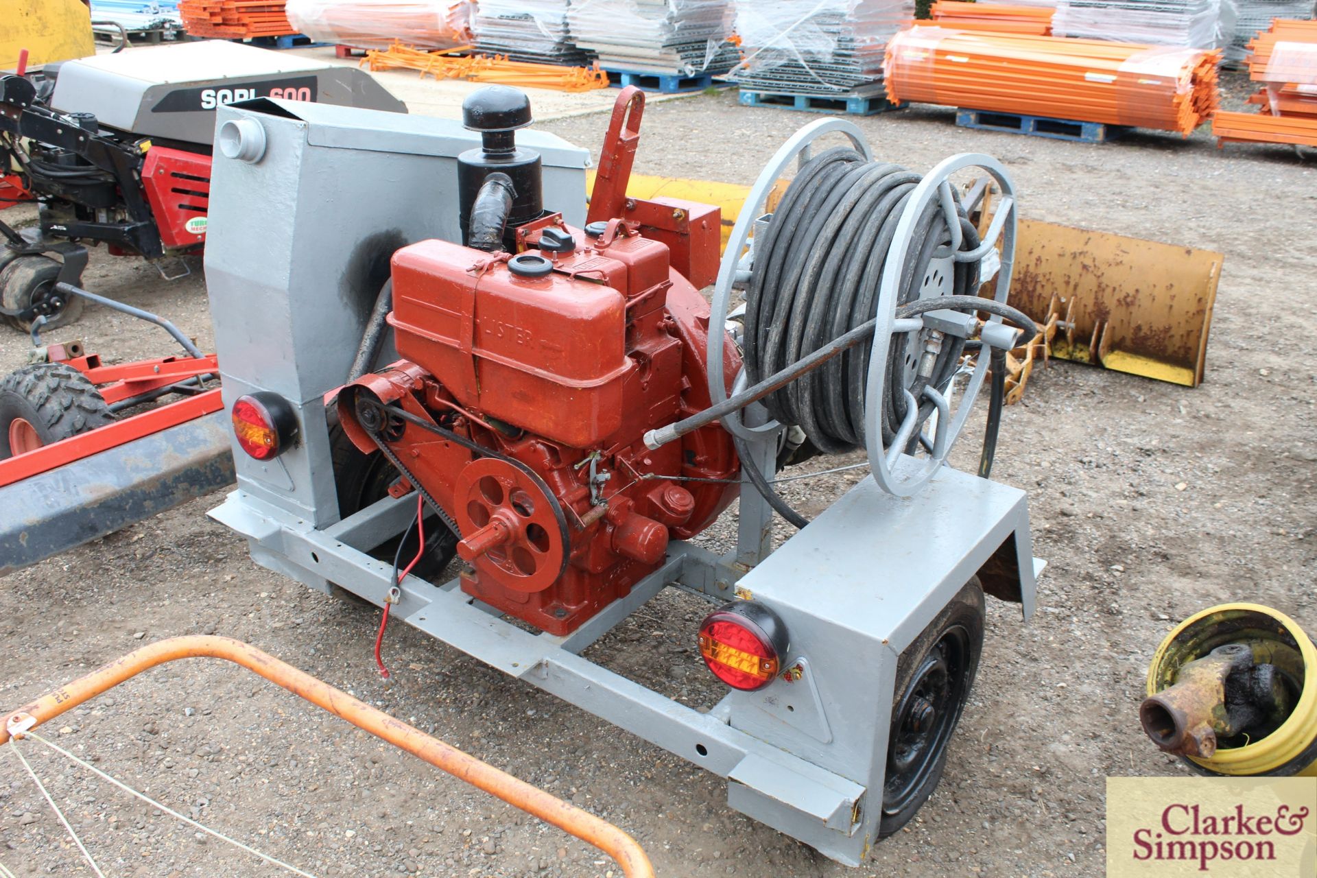 Harben fast tow high pressure drain jetter. With Lister diesel engine. - Image 4 of 8
