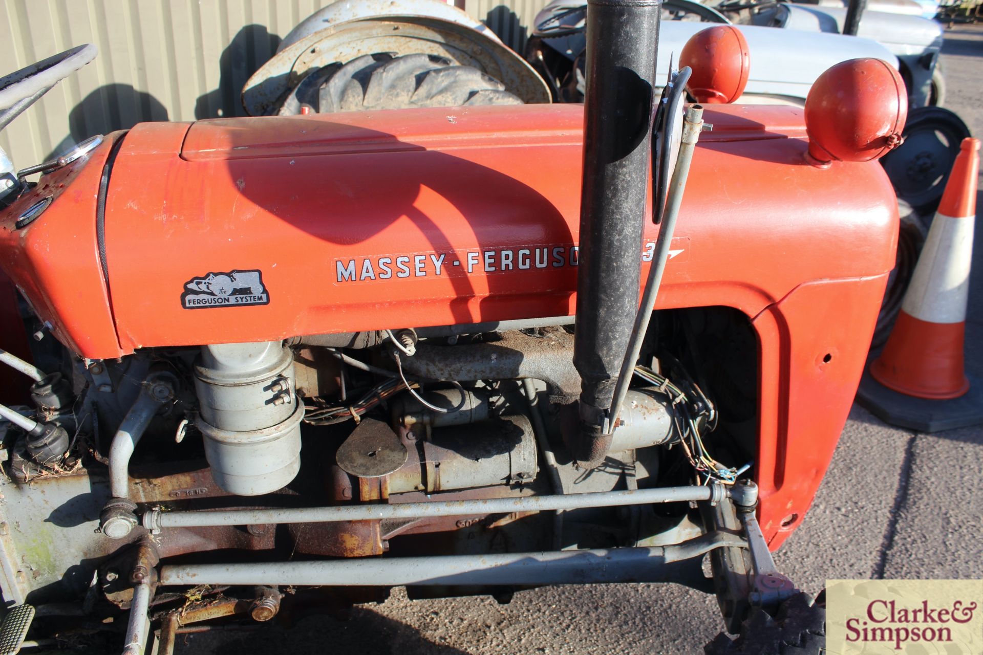 Massey Ferguson 35 23C 4cyl diesel 2WD tractor. Serial number SDM135235.1959. With dual clutch, pick - Image 13 of 23