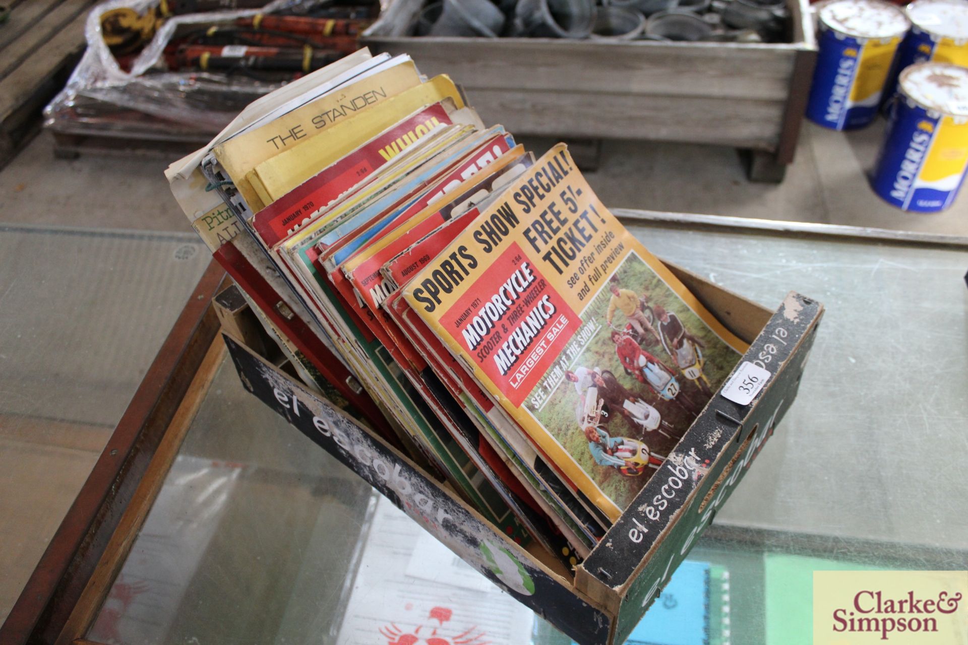 Box of vintage tractor/ implement manuals.