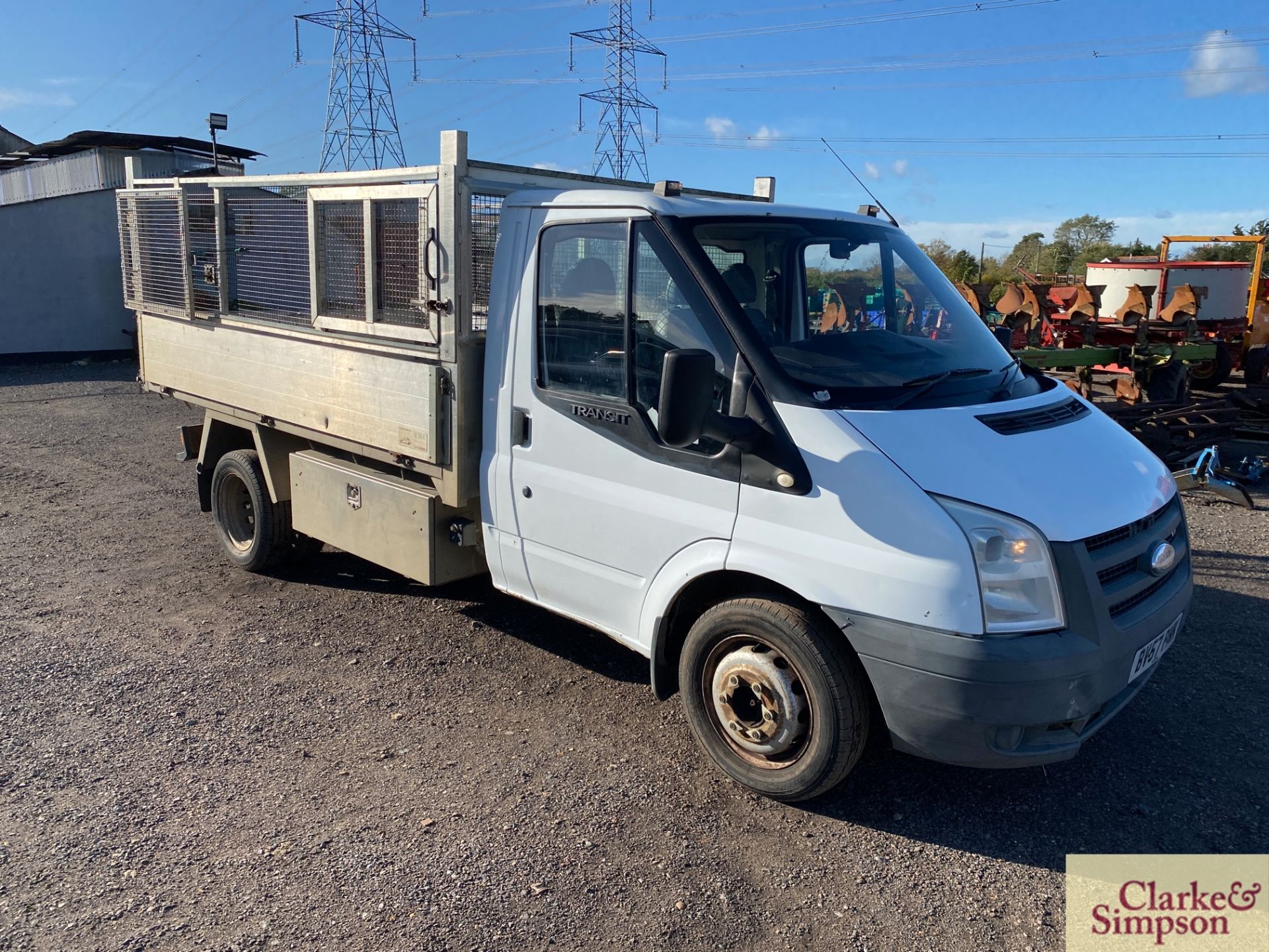 Ford Transit drop side tipper. Registration BV57 P