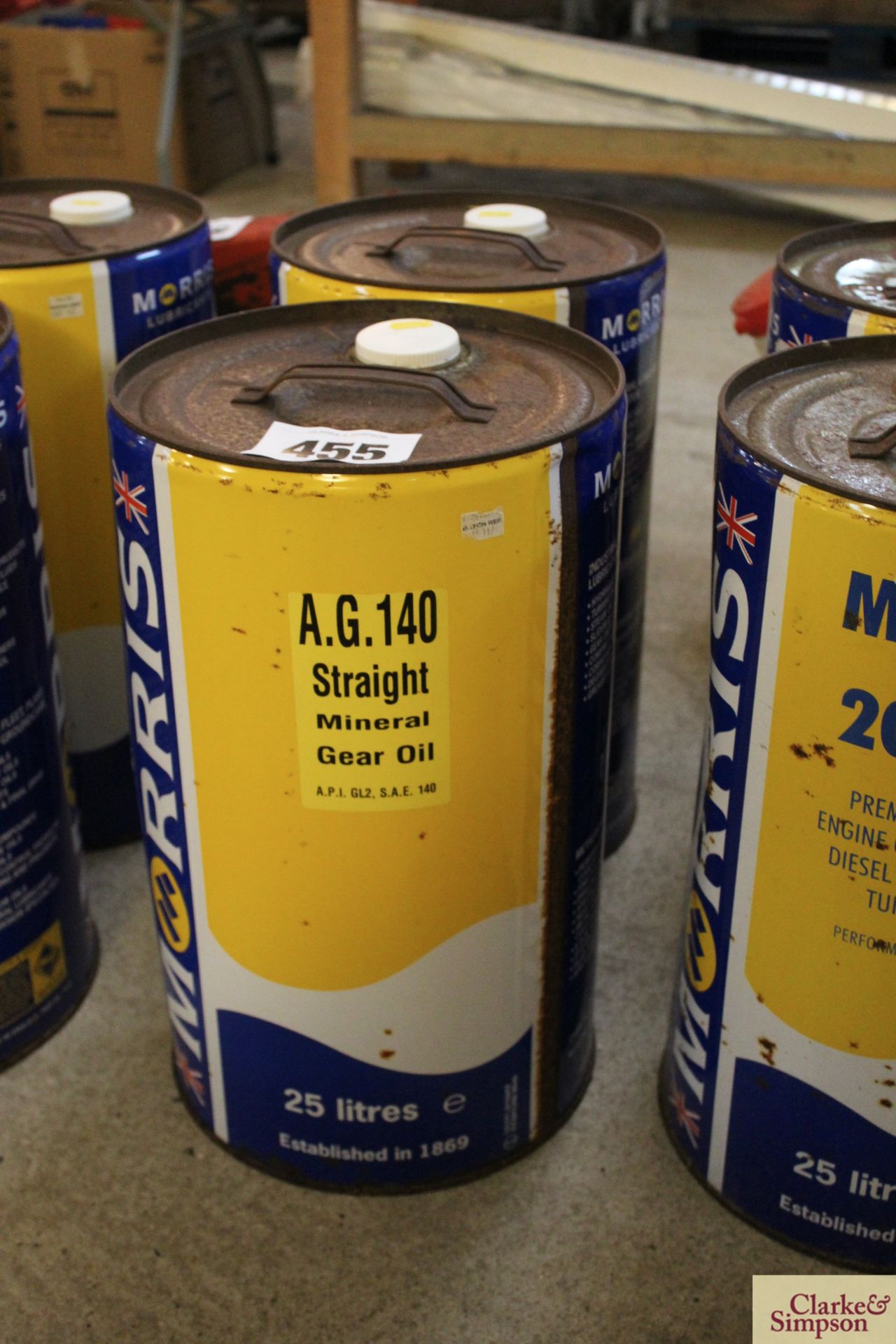 2x 25L Morris AG140 non EP straight mineral gear oil. V