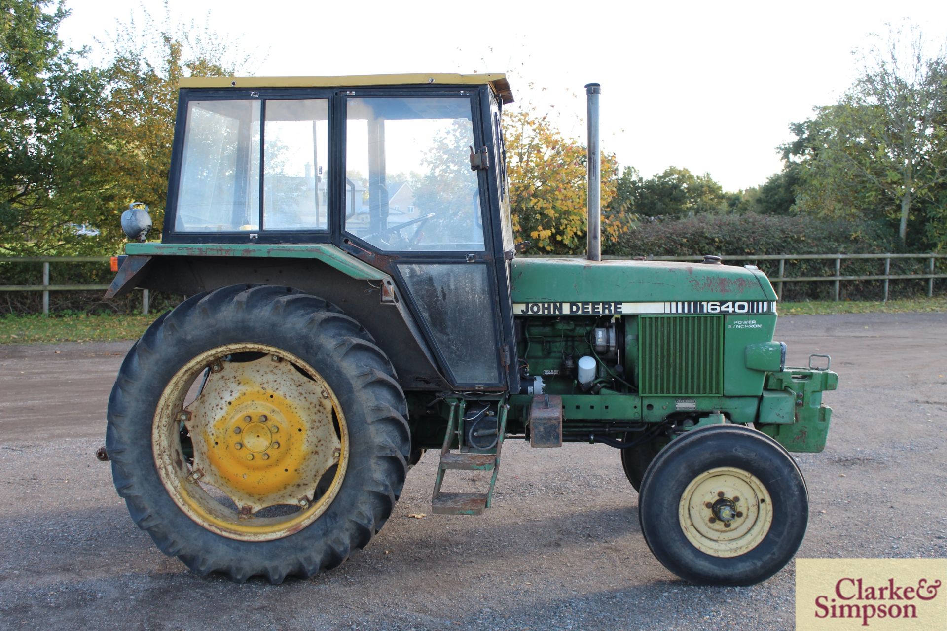 John Deere 1640 2WD tractor. Registration ETH 628V. 1980. 5,328 hours. 13.6R36 rear wheels and - Image 6 of 42