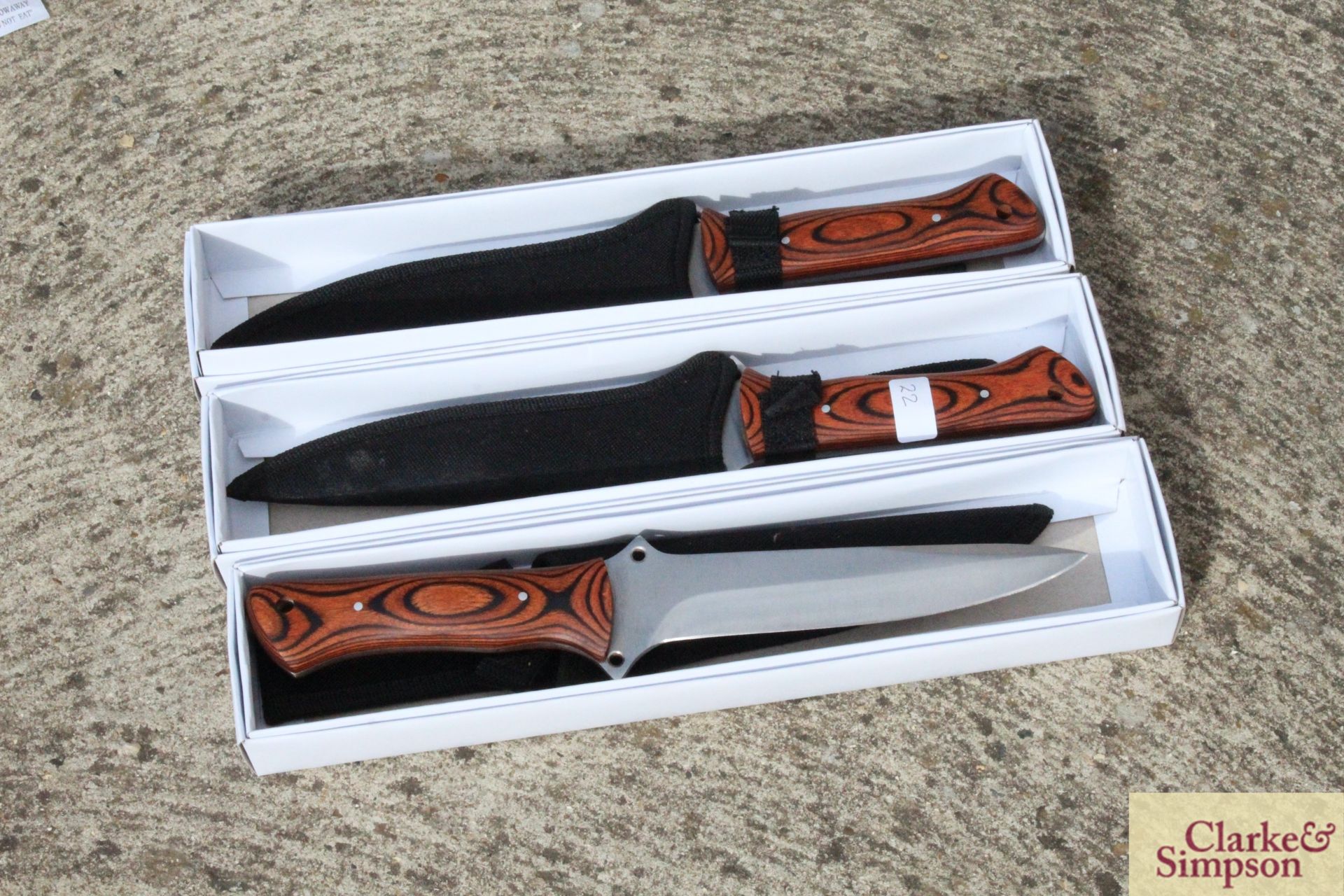 3x knife & sheath. V