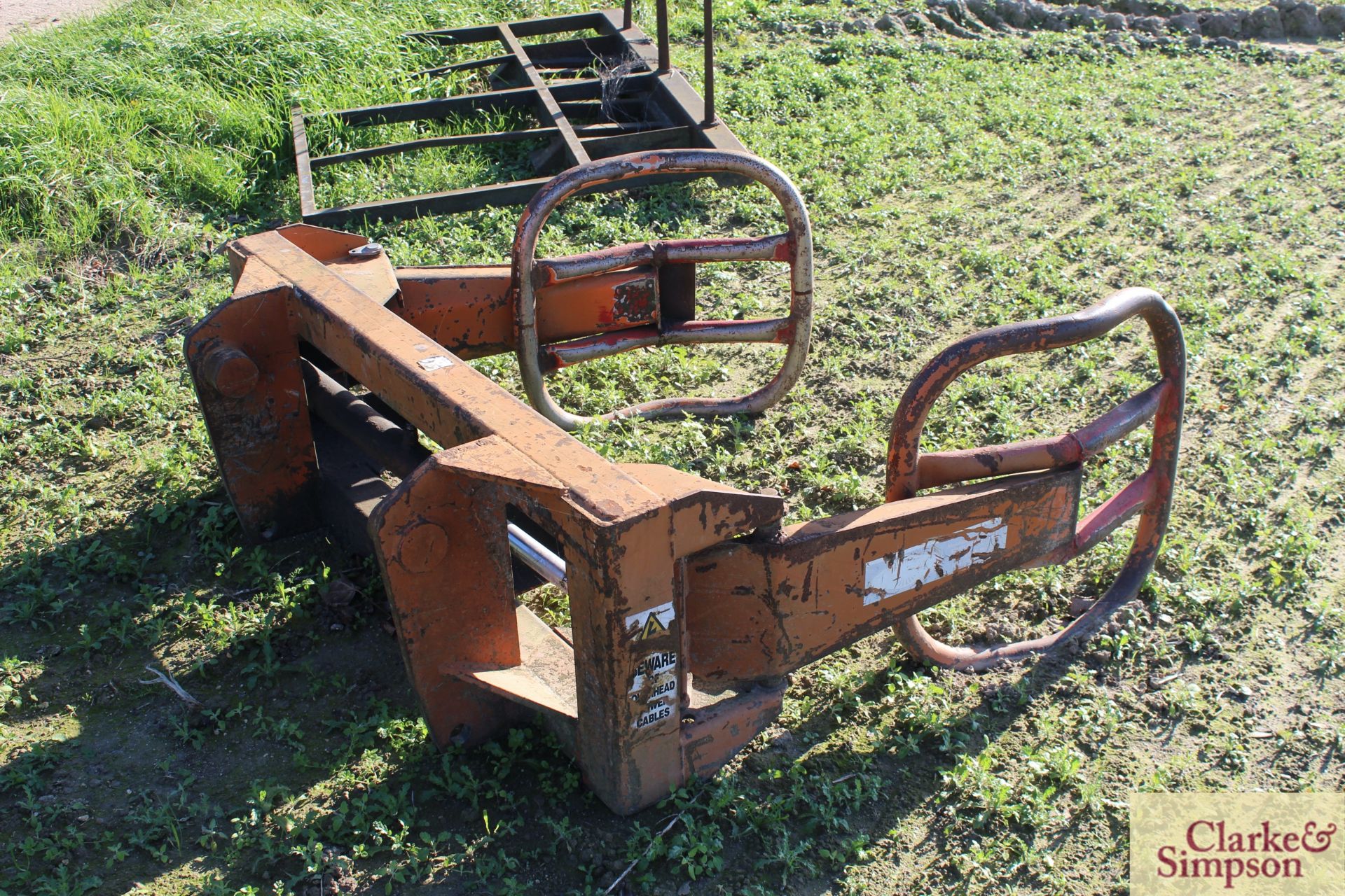 Ritchie wrapped bale squeeze. Manitou brackets. V [Located Lakenheath, Suffolk] - Image 2 of 6