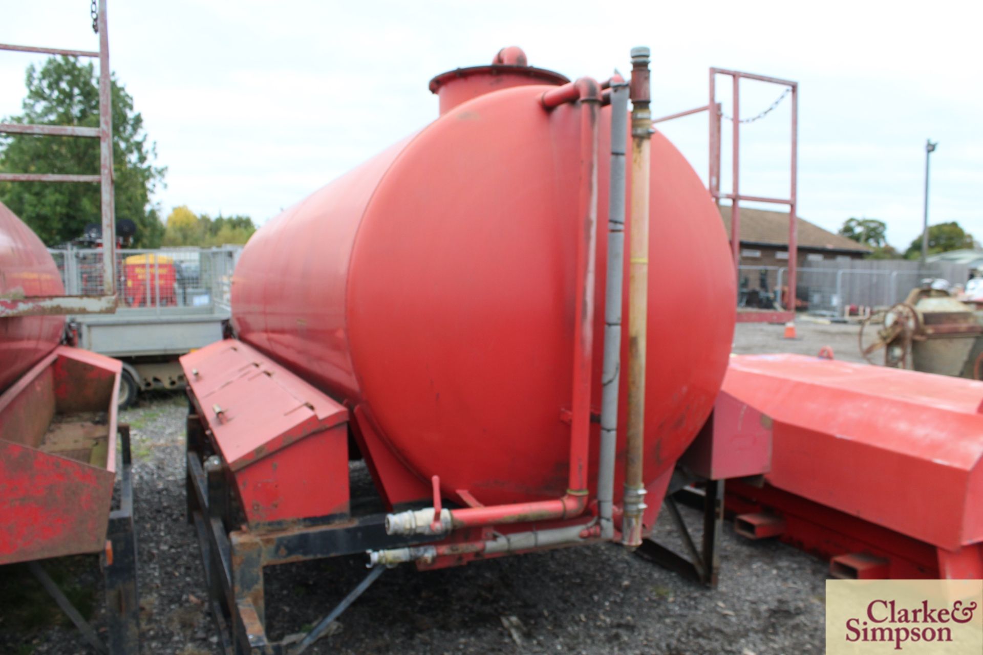 c. 2,000G steel water tank. Ex-lorry body. V - Image 2 of 12