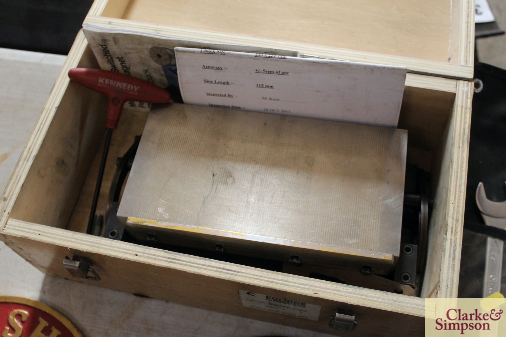 Eclipse Magnets Sine table. In wooden box. - Image 2 of 2