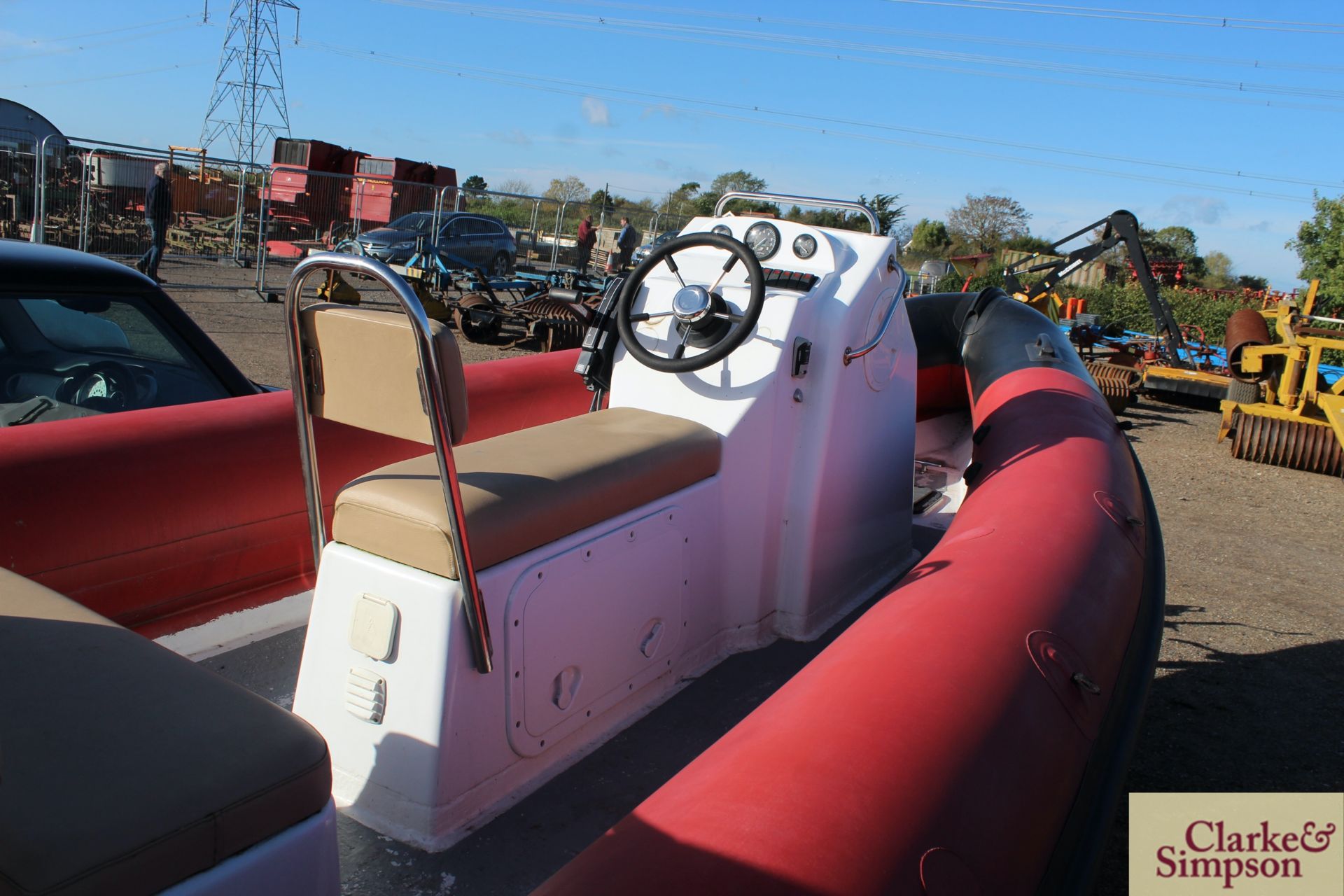 Humboldt 19ft 6in rigid inflatable boat. With Mariner 90HP oil injected 2 stroke outboard and - Image 15 of 23