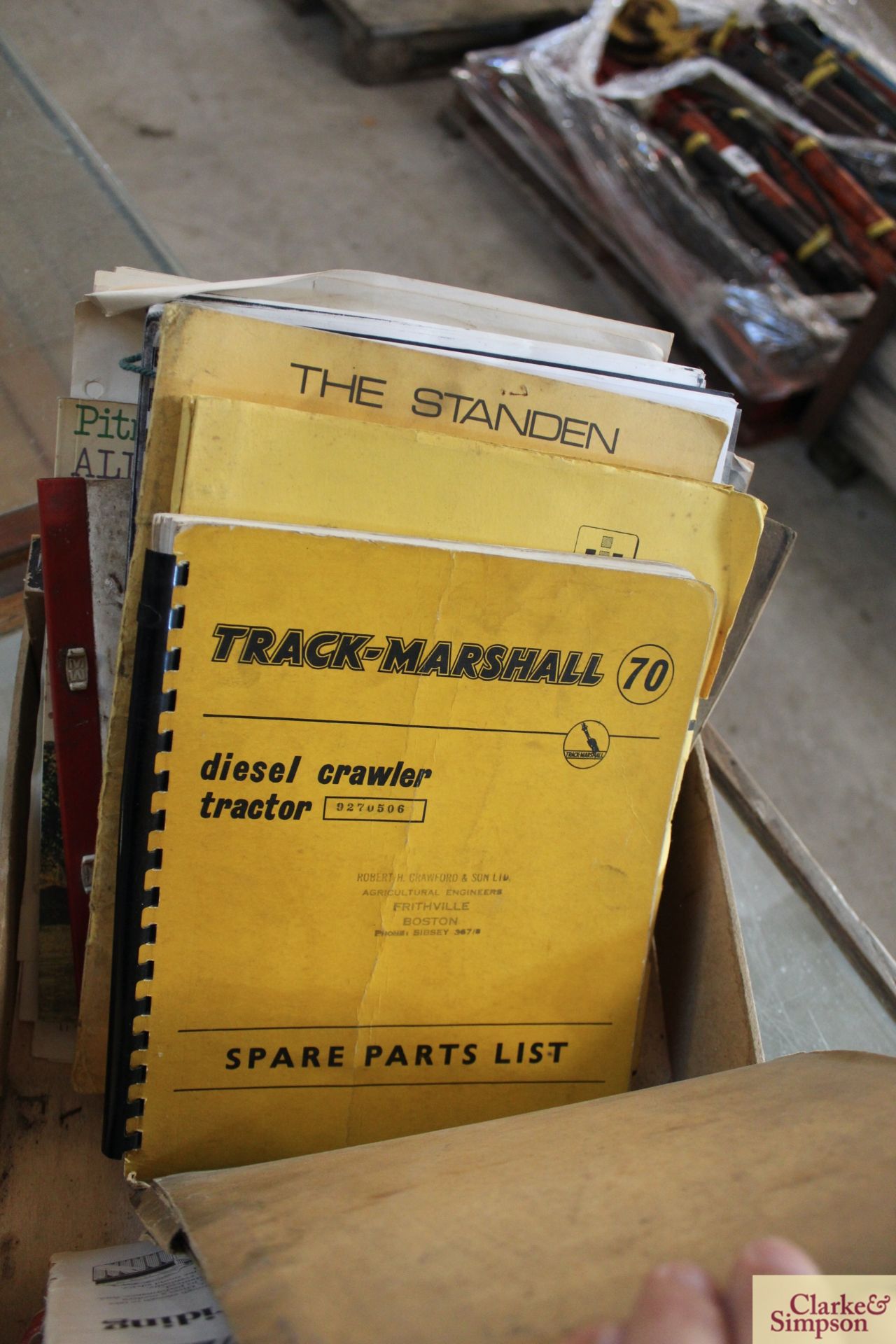 Box of vintage tractor/ implement manuals. - Image 4 of 4