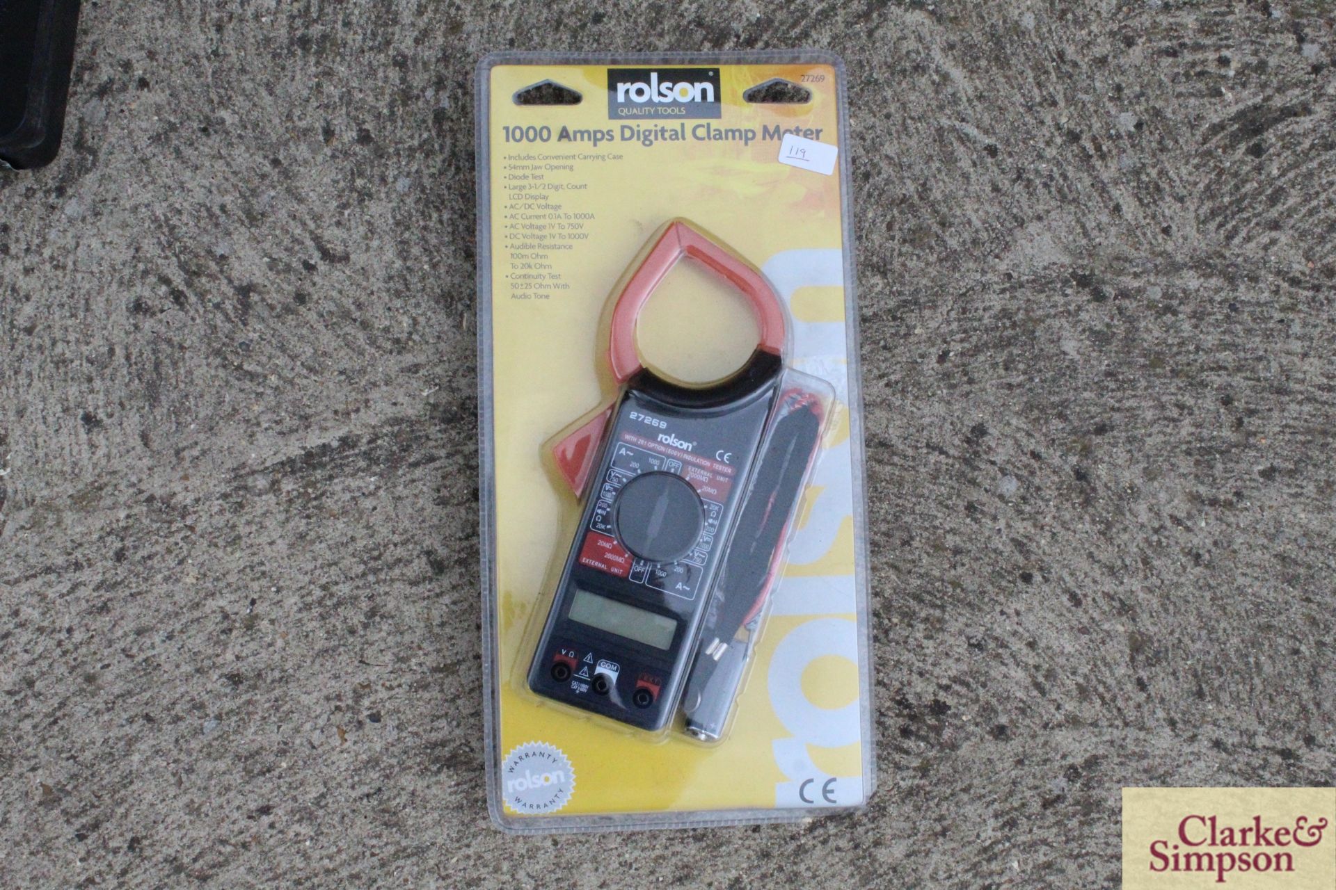 Digital clamp meter. V - Image 2 of 2