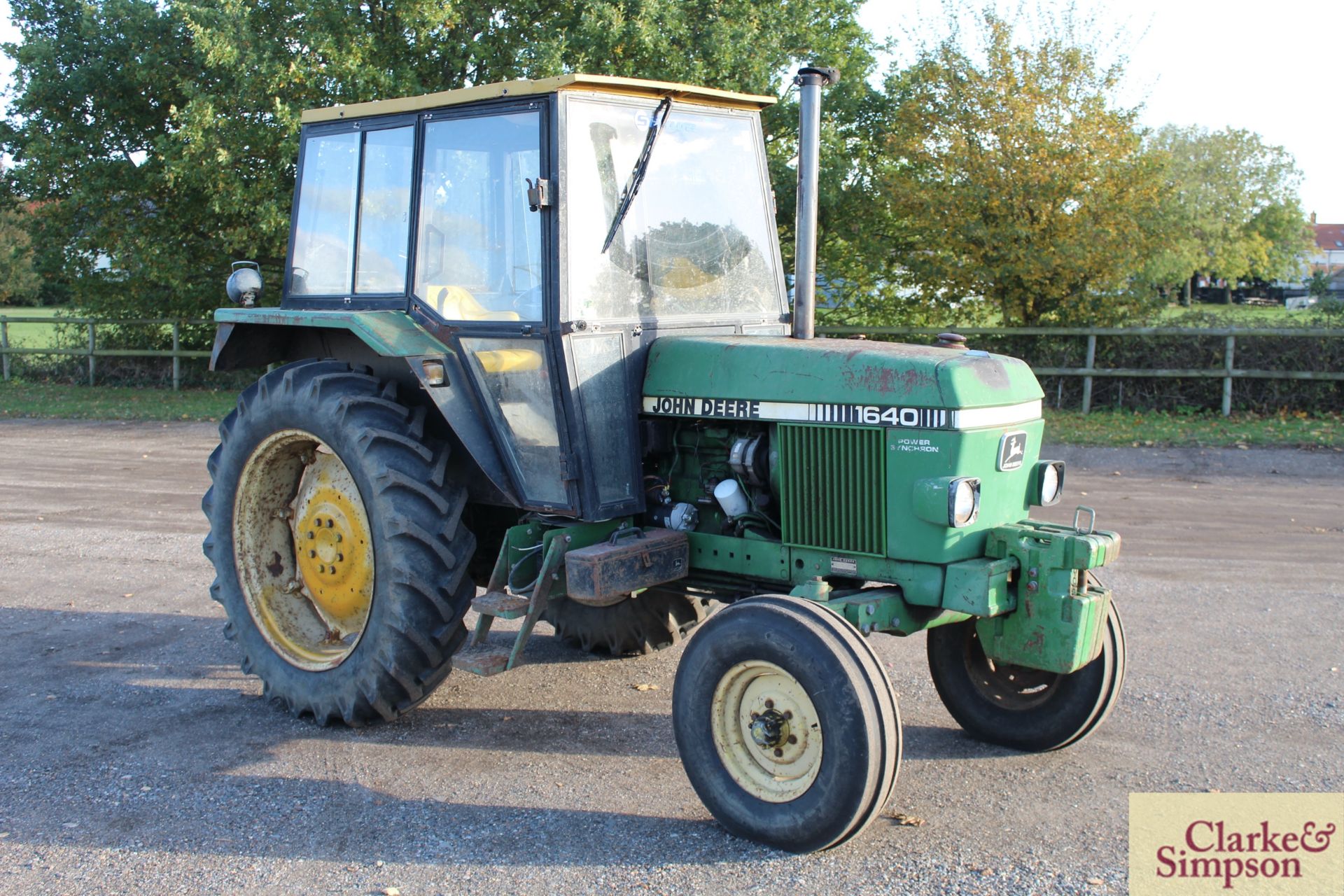 John Deere 1640 2WD tractor. Registration ETH 628V. 1980. 5,328 hours. 13.6R36 rear wheels and - Image 7 of 42