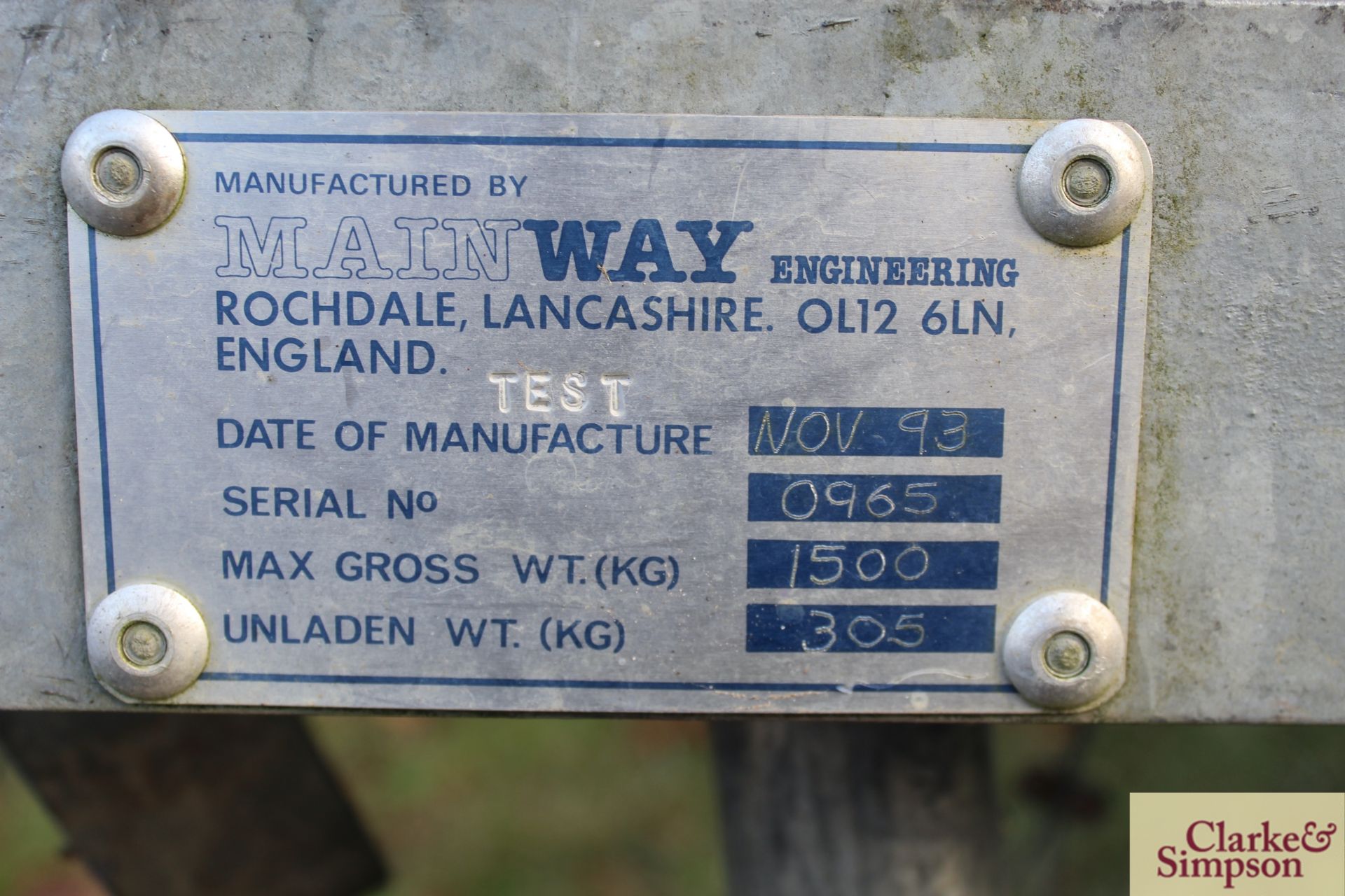 Mainway Engineering 1,135 single axle water bowser - Image 10 of 10