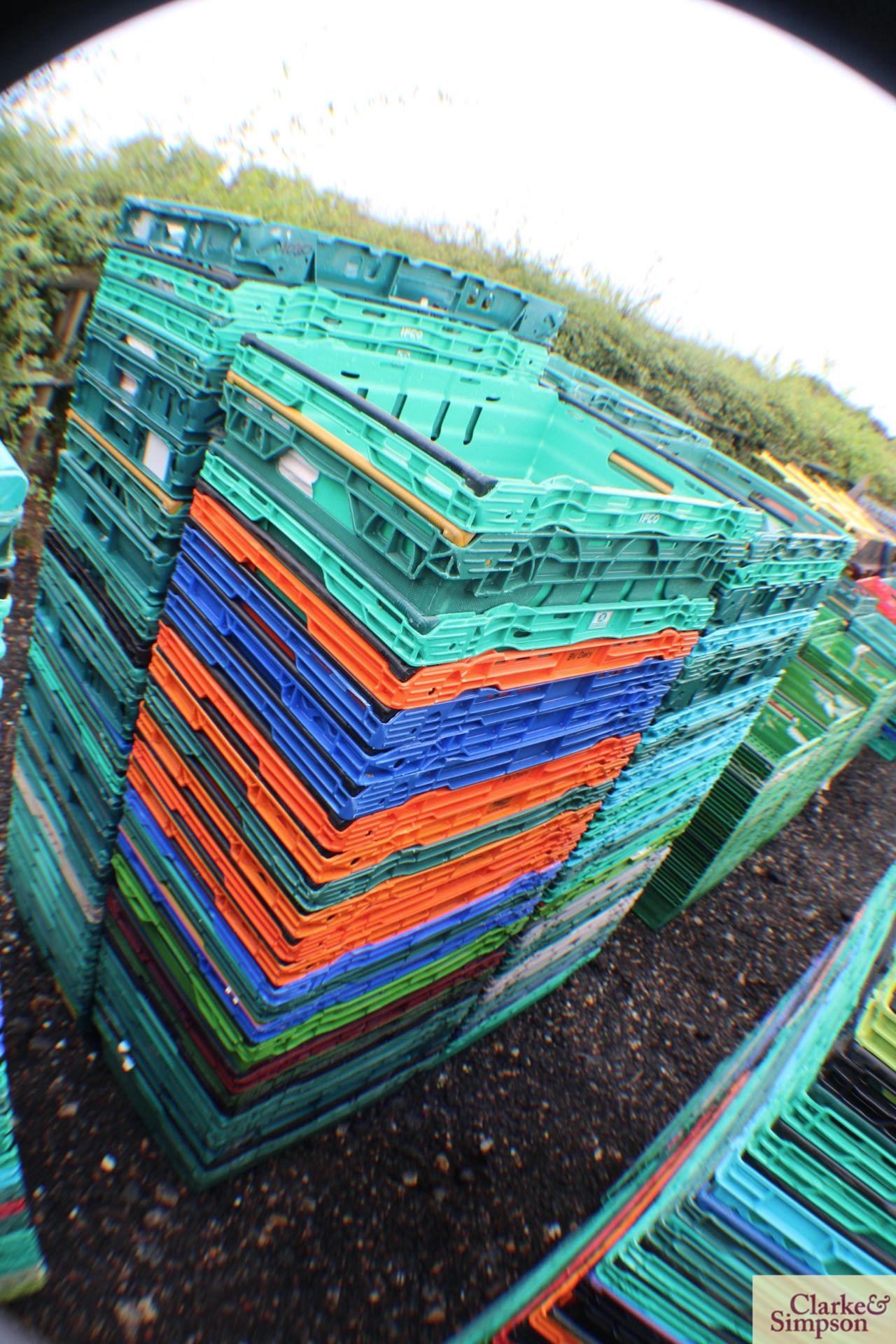 100x vegetable/ produce stacking crates. - Bild 2 aus 2