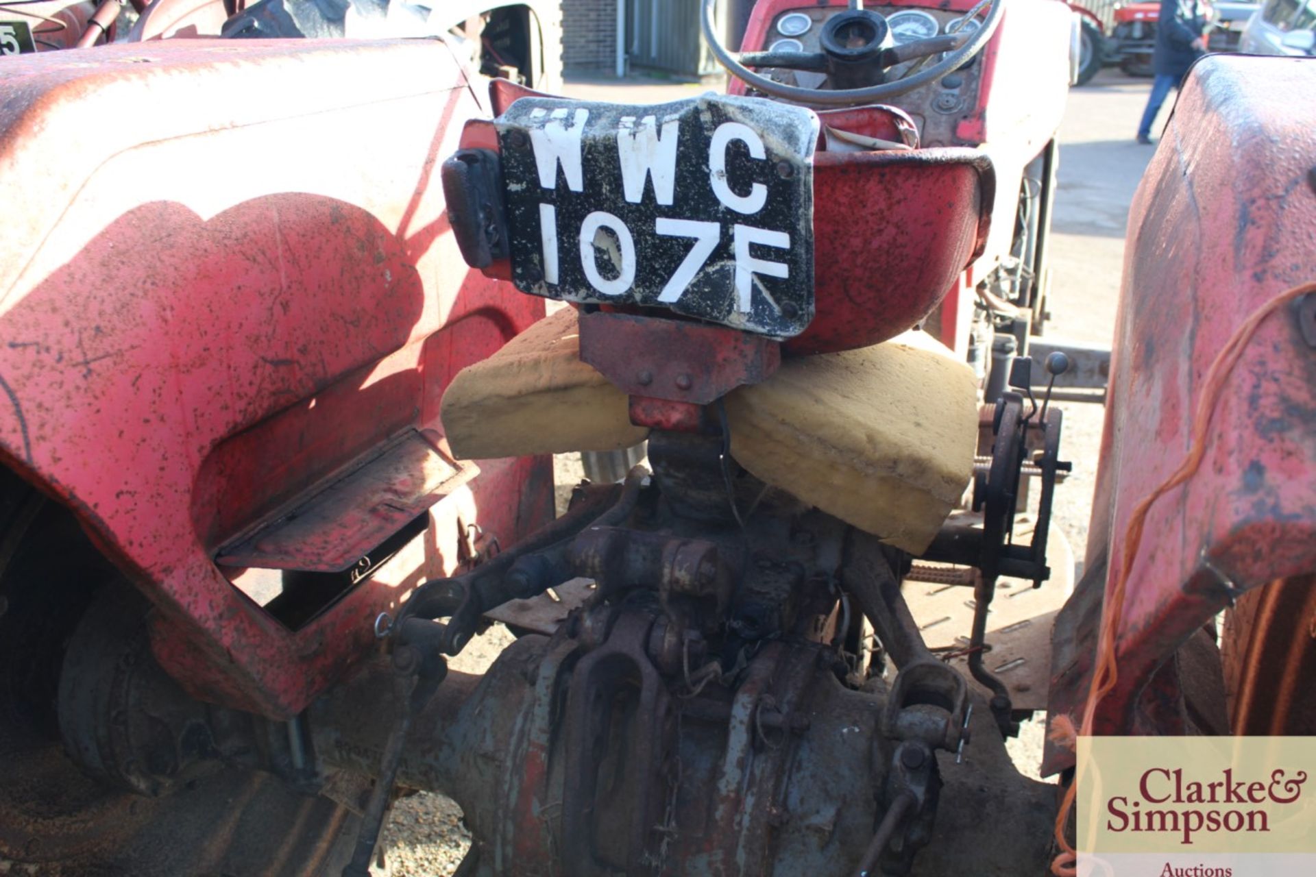 Massey Ferguson 165 2WD tractor. Serial number 545938. Registration WWC 107F. Date of first - Image 17 of 23