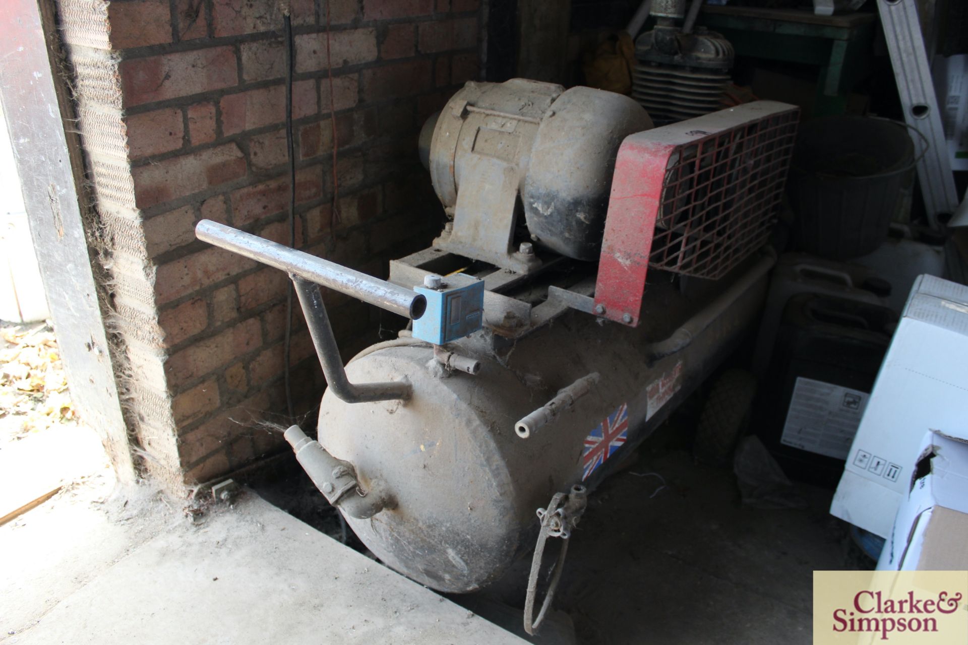 Farm made c.100L electric compressor. V [Located L - Image 2 of 4