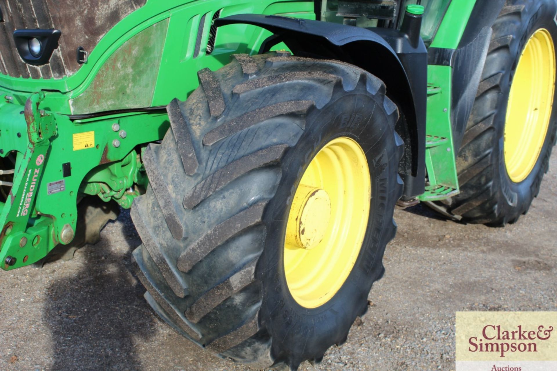 John Deere 6150R 4WD tractor. Registration AX15 VZF. Date of first registration 25/06/2015. 4,792 - Image 12 of 71
