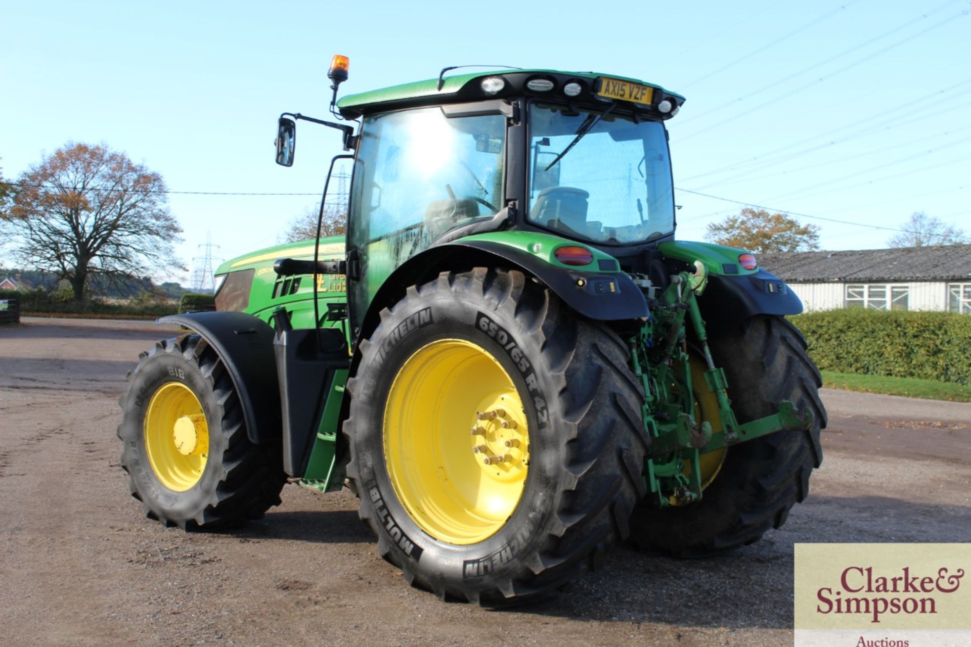 John Deere 6150R 4WD tractor. Registration AX15 VZF. Date of first registration 25/06/2015. 4,792 - Image 3 of 71