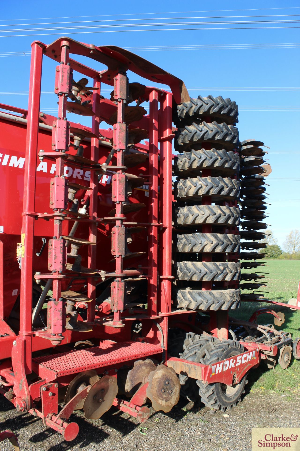 Simba Horsch Pronto 8RX 8m trailed drill. 08/2006. Serial number 23781260. With radar control, wheel - Image 19 of 27