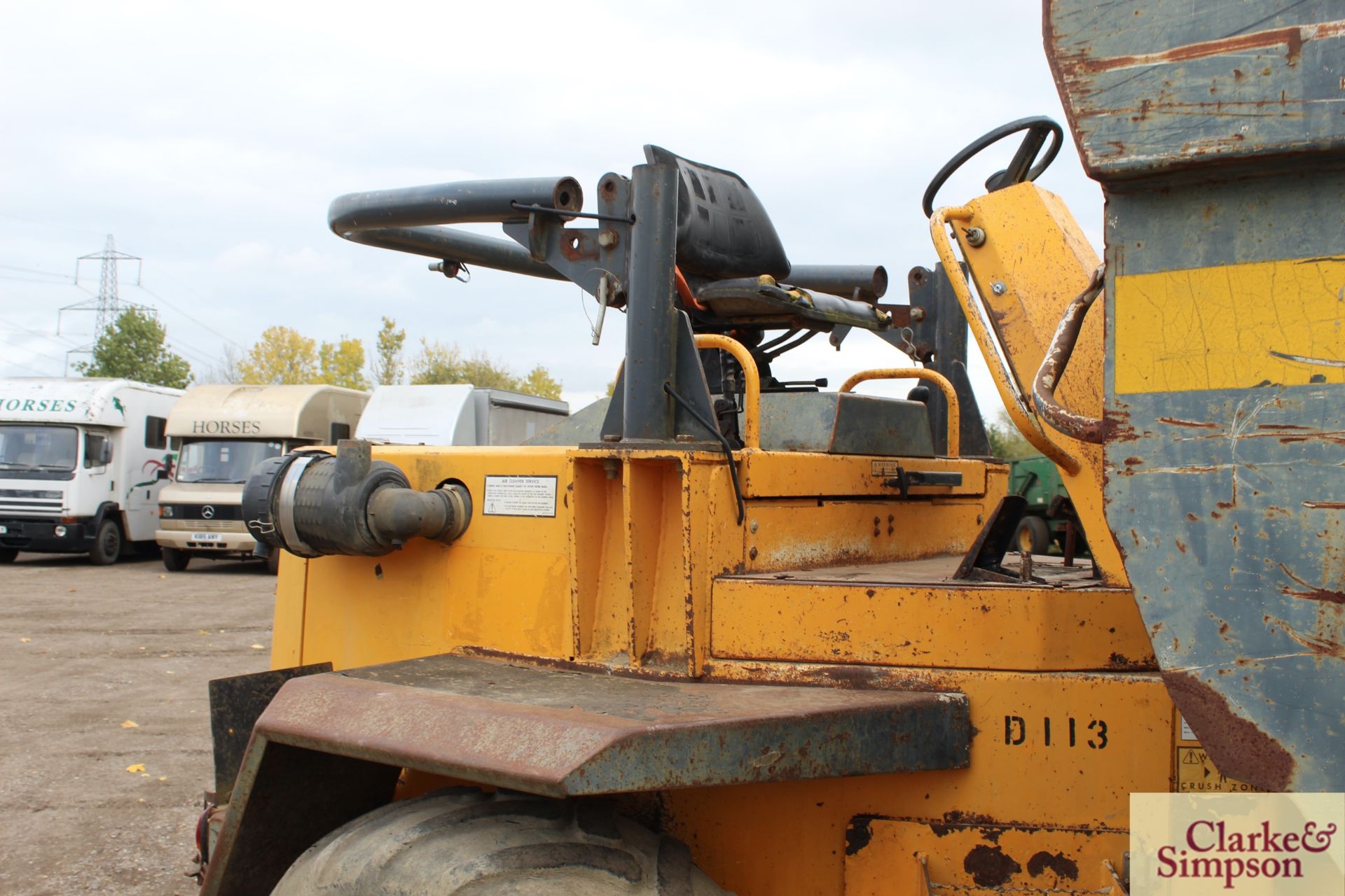 Barford 10T 4WD dumper. 2006. Serial number SK10250SYJT1130. 500/60R25 wheels and tyres. V - Image 12 of 26