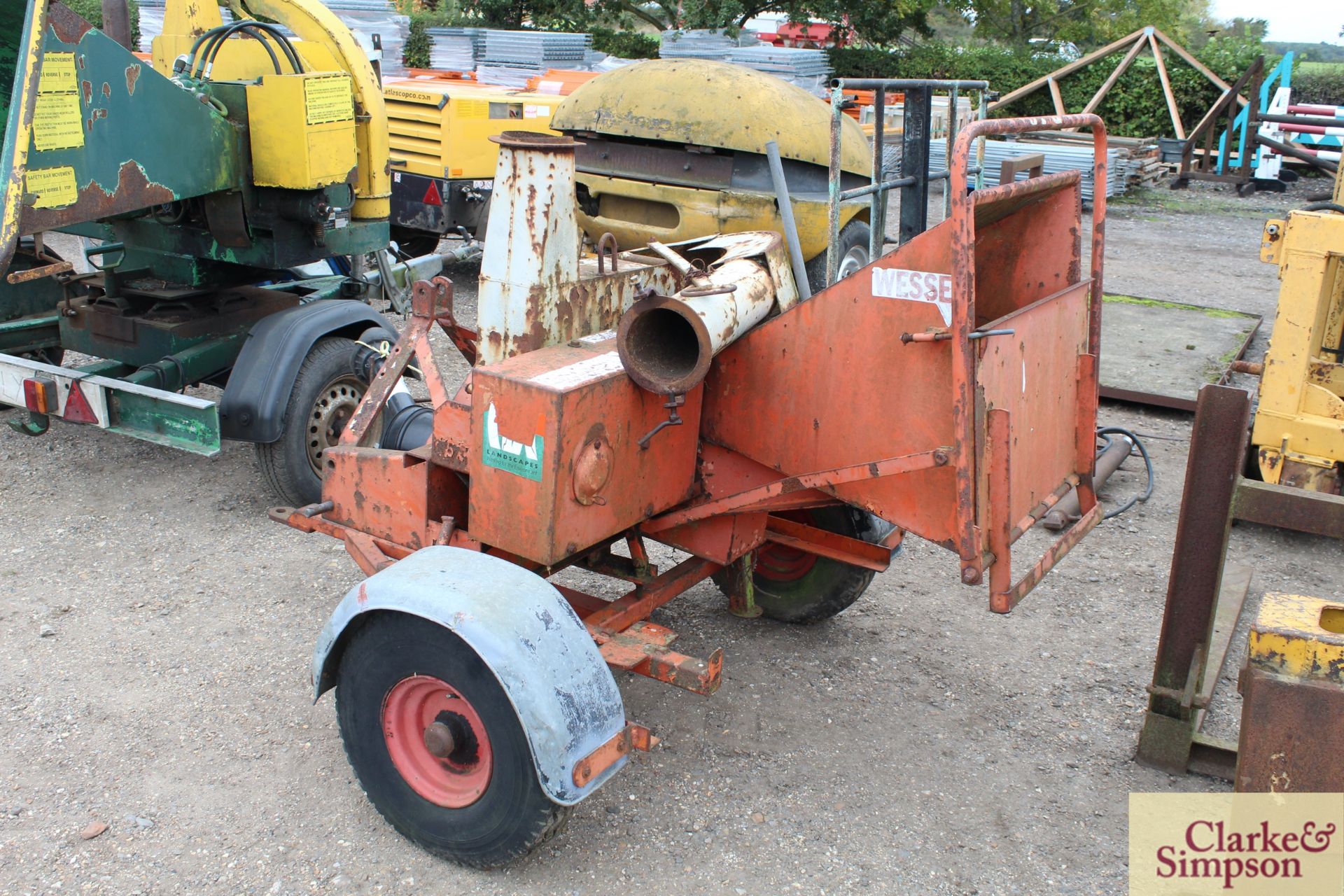 Wessex Master II trailed/ linkage PTO wood chipper. 1990. Serial number 904221. - Image 3 of 13